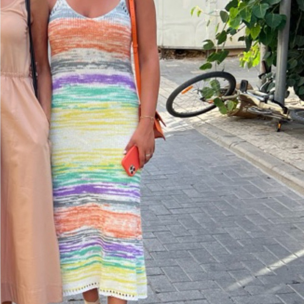 Colorful knit Sleeveless Dress